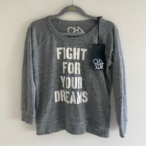 NWT Chaser Fight For Your Dreams soft long sleeve top kids size 5